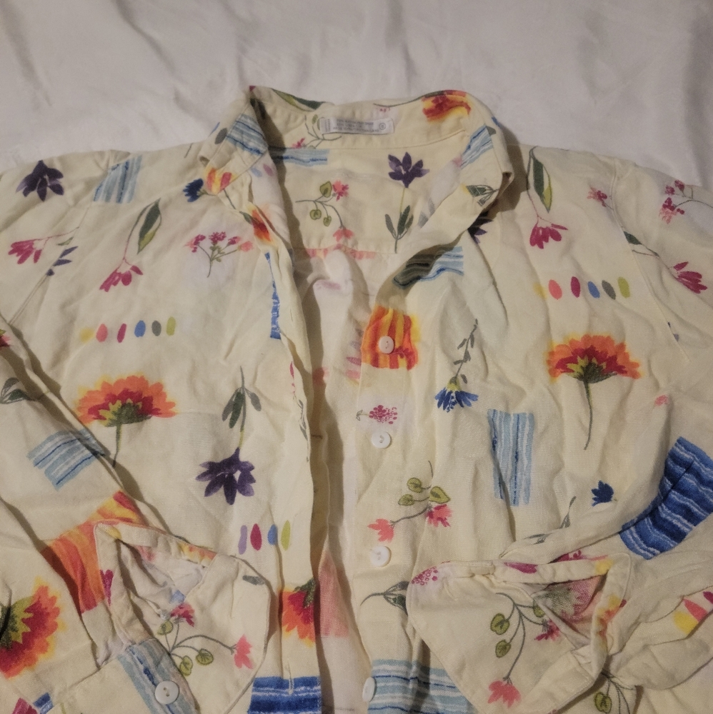 Vintage Floral Button-down